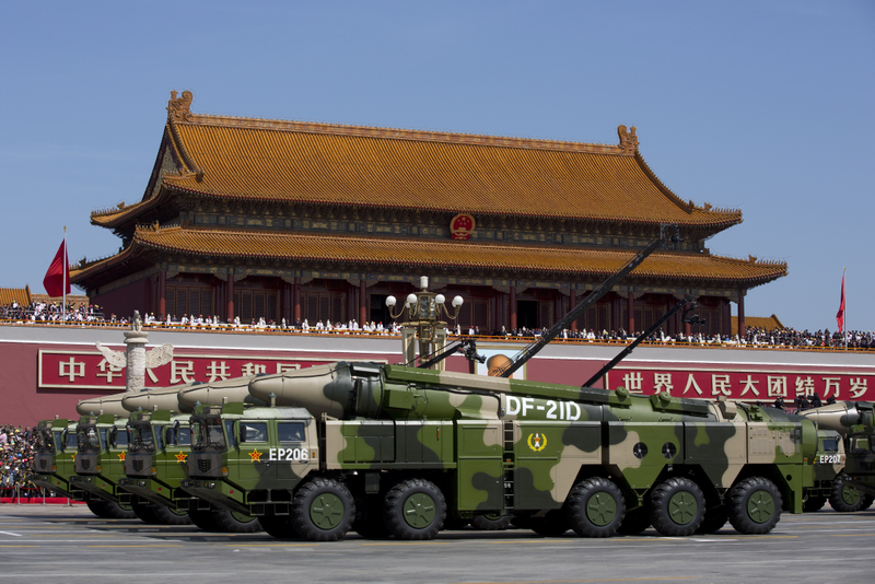 China’s SC-19 anti-satellite weapon is believed to be based on the DF-21 medium range ballistic missile, a version of which is shown here.